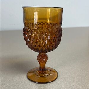 Indiana Glass Amber Goblet #3